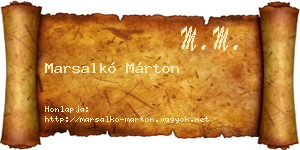 Marsalkó Márton névjegykártya