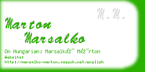 marton marsalko business card